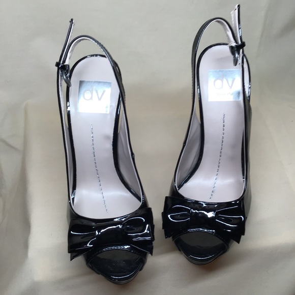 Dolce Vita black patent sling back heels size 6.5 - Picture 5 of 5